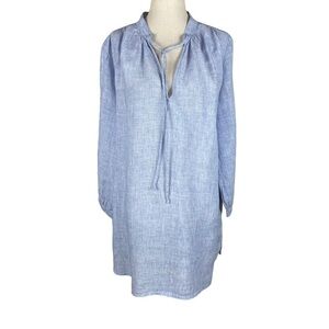 J Crew Linen Long Sleeve Tunic Top